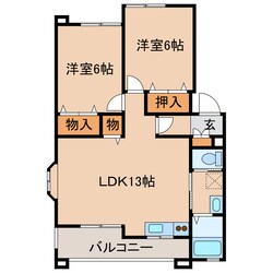 スクエアータウンの物件間取画像